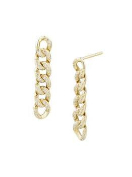 推荐14K Yellow Gold & 0.25 TCW Diamond Drop Earrings商品