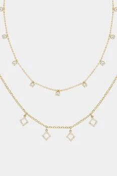 推荐Crystalline 18k Gold Plated Necklace Set商品