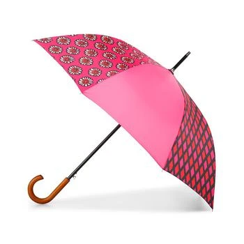 Totes | Patchwork Auto Open Stick Umbrella,商家Macy's,价格¥263