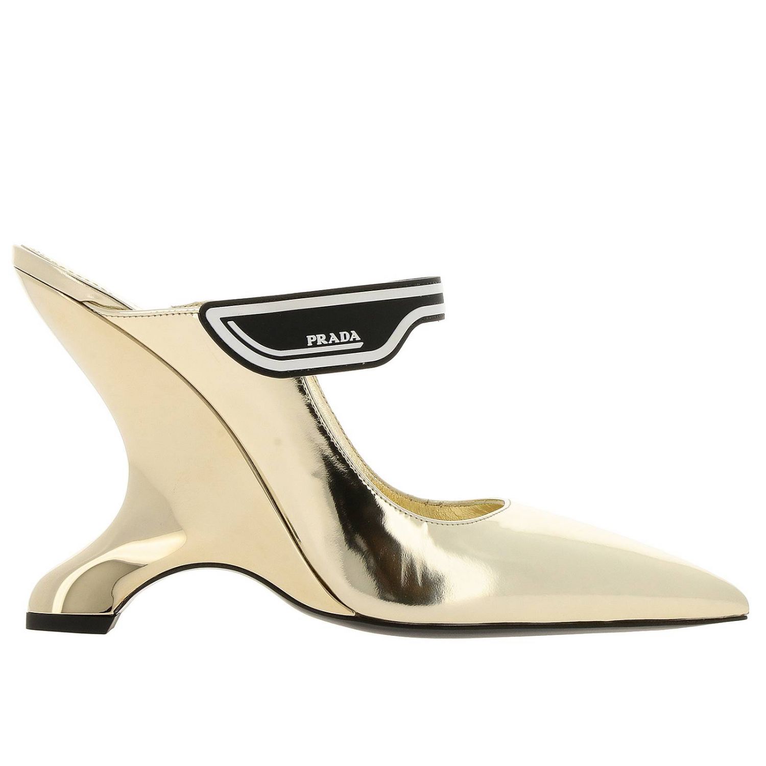 Prada | PRADA 女士金色皮革高跟鞋 1I464L-3AU1-F0846商品图片,独家减免邮费