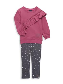 Juicy Couture, Juicy Couture | ​Little Girl's 2-Piece Ruffle Sweatshirt & Leggings Set商品图片 2.5折