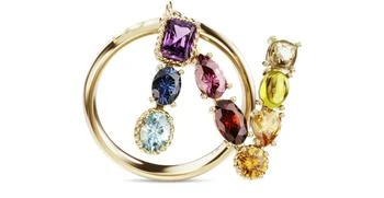 Dolce & Gabbana | 彩虹字母 N 精美彩色宝石18K黄金戒指,商家24S,价格¥18606