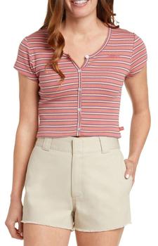迪克斯, DICKIES | (J3216RY D1226Q) SS Button Front Top - Terracotta商品图片 4.2折起