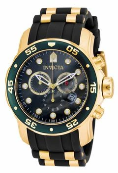 Invicta | Invicta Men's Chronograph Watch - Pro Diver Green Dial Quartz Dive | 17886 额外9折x额外9.5折, 独家减免邮费, 额外九折, 额外九五折
