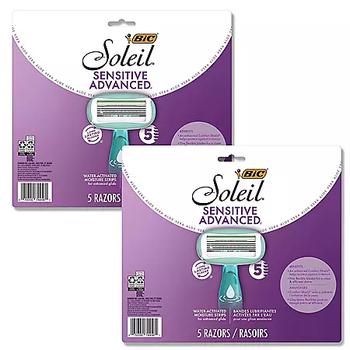 商品BIC Soleil Sensitive Advanced Women's Disposable Razor (10 ct.)图片