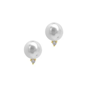 ADORNIA | Imitation Pearl and Crystal Earrings 独家减免邮费