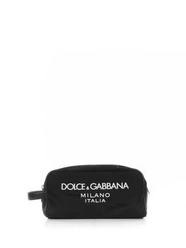 Dolce & Gabbana | Nylon Cosmetic Bag With Rubberized Logo,商家Italist,价格¥4285