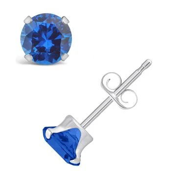 Macy's | Gemstone Stud Earrings in 10k White Gold,商家Macy's,价格¥590