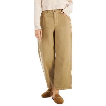 推荐Weekend MaxMara Womens Ampezzo Cotton High Rise Wide Leg Pants商品