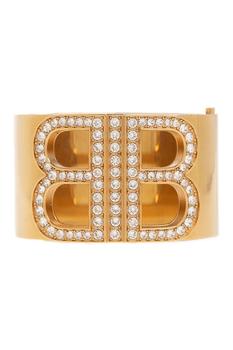 商品Balenciaga | Balenciaga Crystal Embellished Plaque Bracelet,商家Cettire,价格¥9092图片