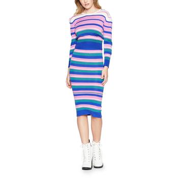 BCBG | BCBGeneration Womens Ribbed Knit Striped Sweater商品图片,1.6折, 独家减免邮费