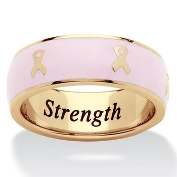 Palm Beach Jewelry | Breast Cancer Awareness Pink Enamel Inscribed Ribbon Eternity Band,商家Premium Outlets,价格¥313