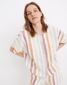 Madewell | Madewell x LAUDE the Label Bo Button-Down Shirt in Painter Stripe商品图片,5.4折