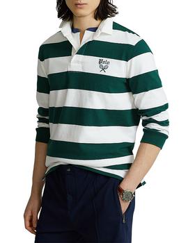 ralph lauren polo海淘, Ralph Lauren | Cotton Jersey Stripe Classic Fit Rugby Shirt商品图片 7折, 独家减免邮费