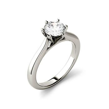 Charles & Colvard, Charles & Colvard | Moissanite Solitaire Engagement Ring 1 ct. t.w. Diamond Equivalent in 14k White Gold or 14k Yellow Gold商品图片 