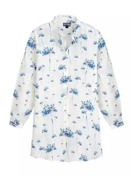 Vilebrequin | Herbier Floral Linen Mini Shirtdress,商家Saks Fifth Avenue,价格¥2430