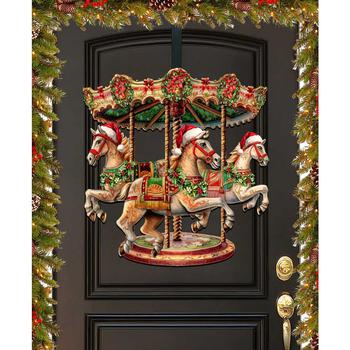 商品Designocracy | Christmas Carousel Christmas Wooden Wall Decor Door Decor G. DeBrekht,商家Macy's,价格¥1130图片