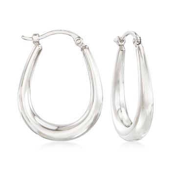 商品Ross-Simons | Ross-Simons 14kt White Gold Tapered Hoop Earrings,商家Premium Outlets,价格¥1925图片