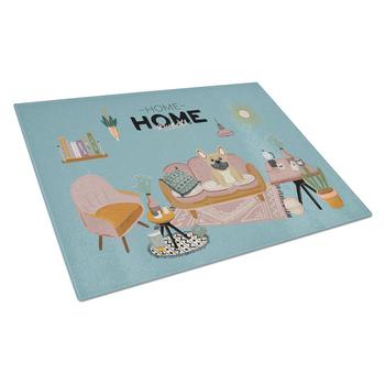商品Caroline's Treasures | CK7855LCB Cream French Bulldog Sweet Home Glass Cutting Board Large,商家Verishop,价格¥280图片