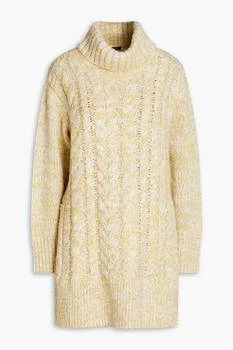 推荐Marled cable-knit wool-blend turtleneck sweater商品