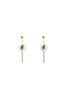 Saf Safu | Saf safu 'pearl & roses' hoop earrings,商家SEYMAYKA,价格¥1105