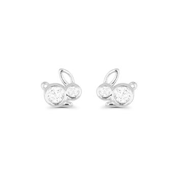 商品Macy's | Bunny Rabbit Stud Earrings in 14K Gold Plated or Sterling Silver,商家Macy's,价格¥144图片