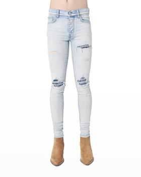 推荐Men's MX1 Bandana Rip/Repair Skinny Jeans商品