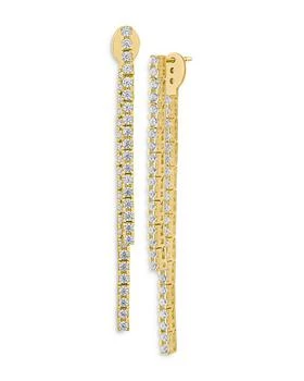 Kenneth Jay Lane | Cubic Zirconia Front To Back Earrings 14K Gold Plated,商家Bloomingdale's,价格¥702