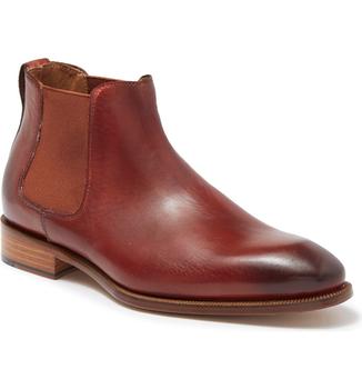 推荐Alan Plain Toe Leather Chelsea Boot商品