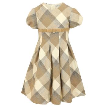 推荐Beige Ivory & Grey Plaid Dress商品