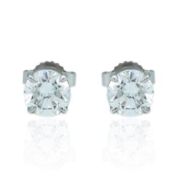 商品Tresorra | 14K White Gold Diamond Stud Earrings,商家Jomashop,价格¥29900图片