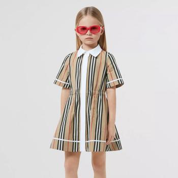 burberry童装, Burberry | Beige Stripe Alexandra Dress商品图片 6.3折