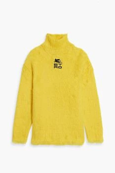 推荐Embroidered brushed mohair-blend turtleneck sweater商品