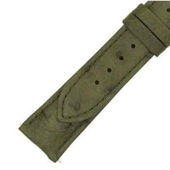 Hadley Roma | 21 MM Matte Forest Green Ostrich Leather Strap,商家Jomashop,价格¥220