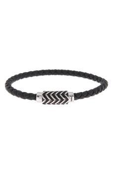 推荐Sterling Silver Enamel Chevron Bead Braided Bracelet商品