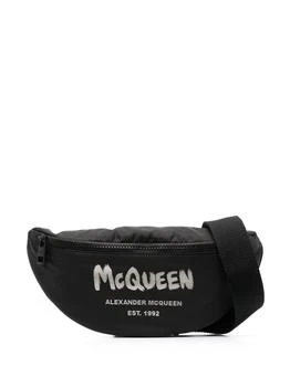 Alexander McQueen | ALEXANDER MCQUEEN Logo print belt bag,商家Baltini,价格¥2757