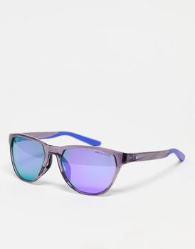 NIKE | Nike Maverick Rise performance purple lens sunglasses in grey商品图片,