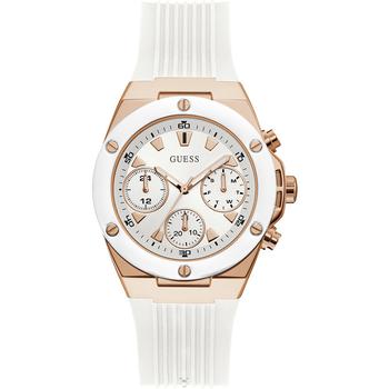 GUESS | Women's White Silicone Strap Watch 39mm商品图片,