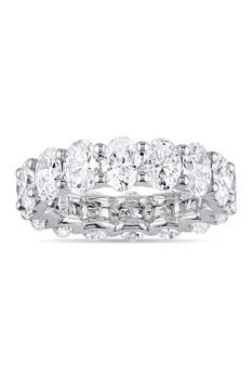 Suzy Levian | Sterling Silver Petite Oval-Cut CZ Eternity Band Ring,商家Nordstrom Rack,价格¥690