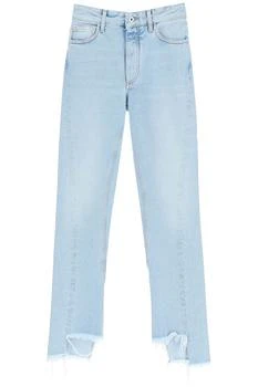 推荐Off-white slim-fit jeans with twisted seams商品