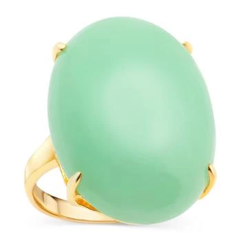 Macy's | Dyed Green Jade Cabochon Ring in 14k Gold-Plated Sterling Silver,商家Macy's,价格¥2807