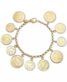 Italian Gold | Euro Coin Charm Bracelet in 14k Gold Vermeil,商家Macy's,价格¥1157