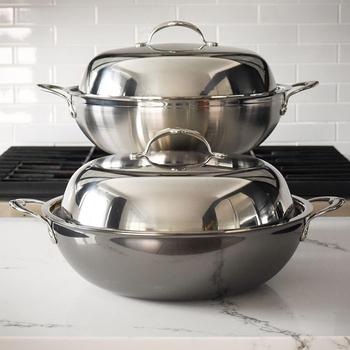 商品Hestan | ProBond™ 14" Forged Stainless Steel Wok & Lid,商家Bloomingdale's,价格¥2676图片
