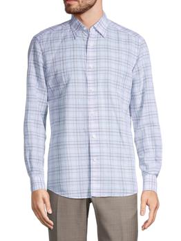 zegna 衬衫, Zegna | Plaid Button-Down Shirt商品图片 2.7折