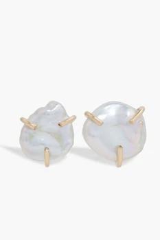 MELISSA JOY MANNING | 14-karat gold pearl earrings,商家THE OUTNET US,价格¥1176