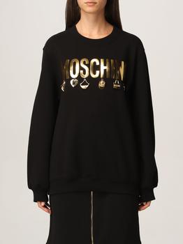 推荐Moschino Couture cotton sweatshirt with charmes商品