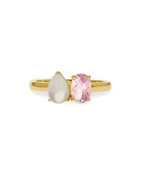 Rachel Reid | 14K Gold Morganite & Rock Crystal Over Mother of Pearl Double Stone Ring,商家Bloomingdale's,价格¥5094