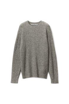 alexander wang卫衣直邮, Alexander Wang | RIBBED CREWNECK SWEATER IN ALPACA FLEECE商品图片 