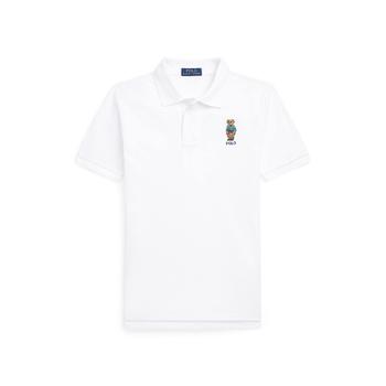 Ralph Lauren | Polo Bear Cotton Mesh Polo Shirt (Big Kids)商品图片,