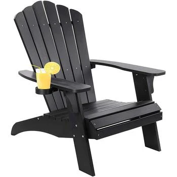 Simplie Fun | Polystyrene Adirondack Chair - Black,商家Premium Outlets,价格¥2391